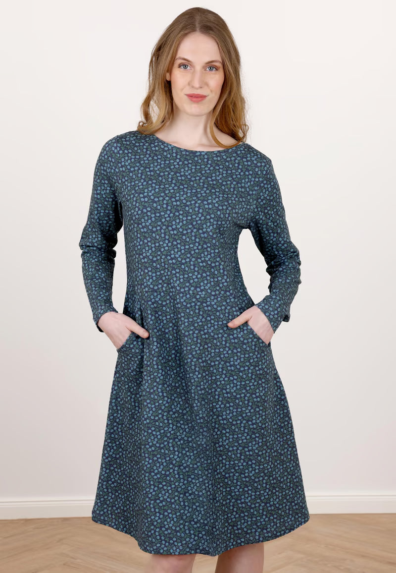 Scandic Kleid "Yvettina" blau/gemustert