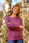 Scandic Shirt "Kajsa Berry" rot/geblümt