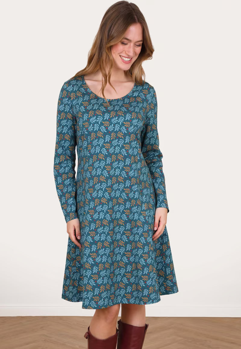 Scandic Kleid "Alvarisa" blau/gemustert