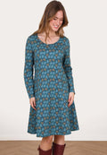 Scandic Kleid "Alvarisa" blau/gemustert