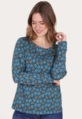 Scandic Shirt "Pittara Leaves" blau