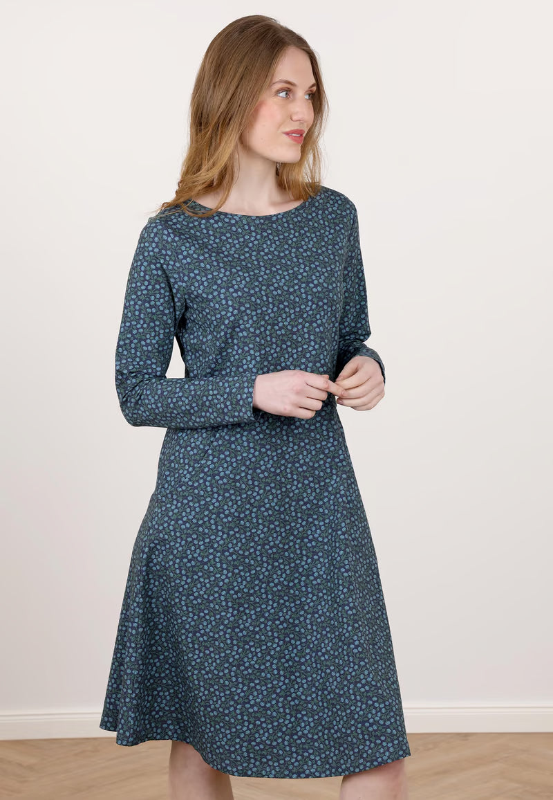 Scandic Kleid "Yvettina" blau/gemustert