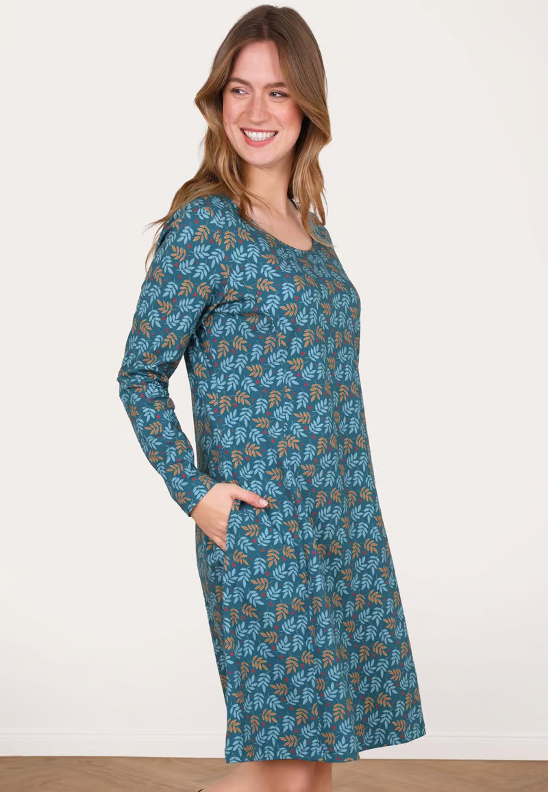 Scandic Kleid "Alvarisa" blau/gemustert