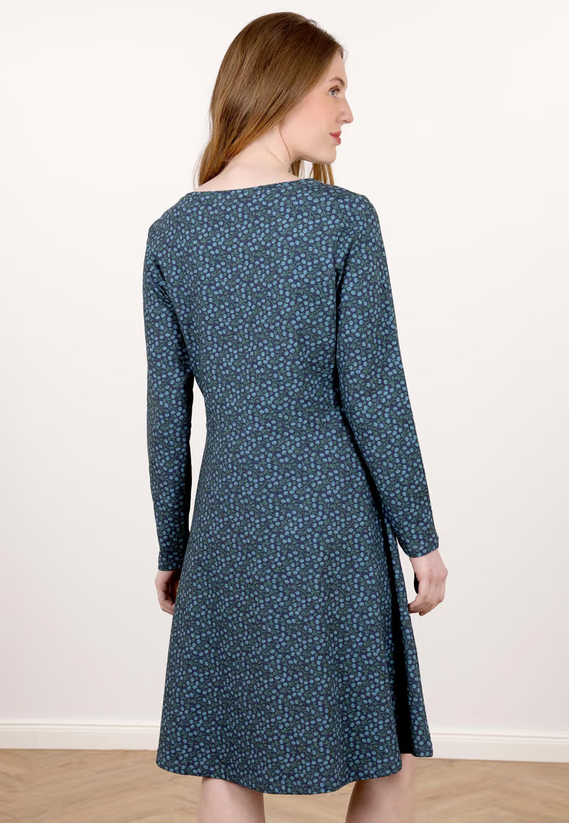 Scandic Kleid "Yvettina" blau/gemustert