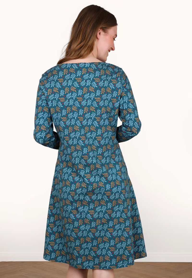 Scandic Kleid "Alvarisa" blau/gemustert
