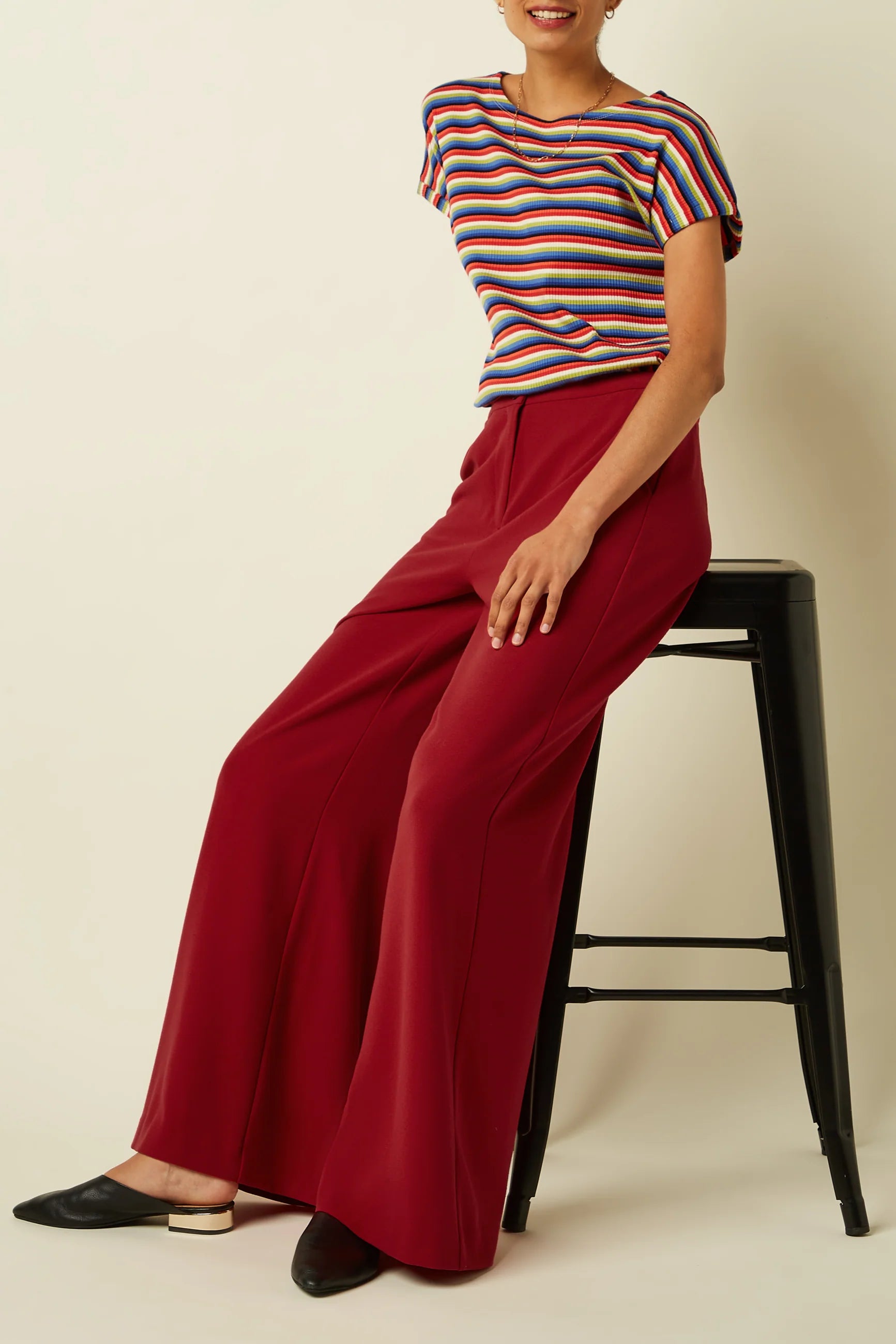 King Louie Schlaghose "Peppa" rot