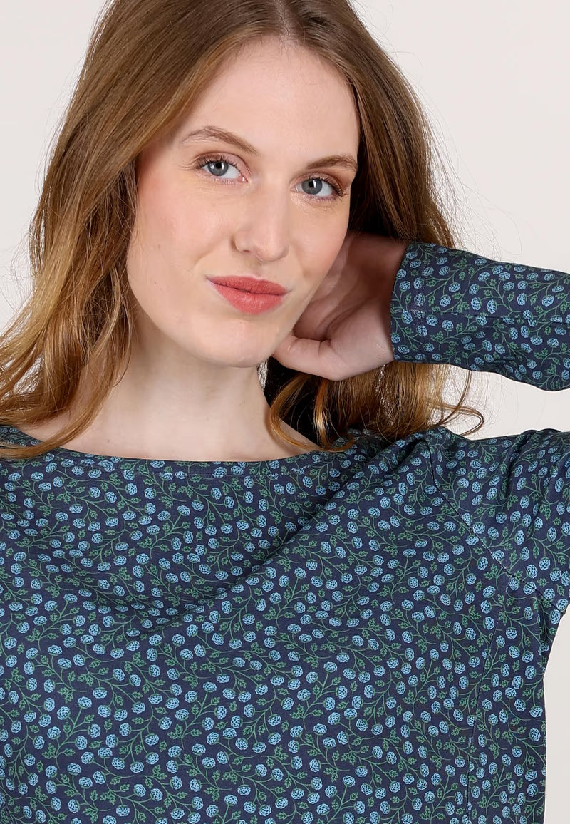 Scandic Kleid "Yvettina" blau/gemustert