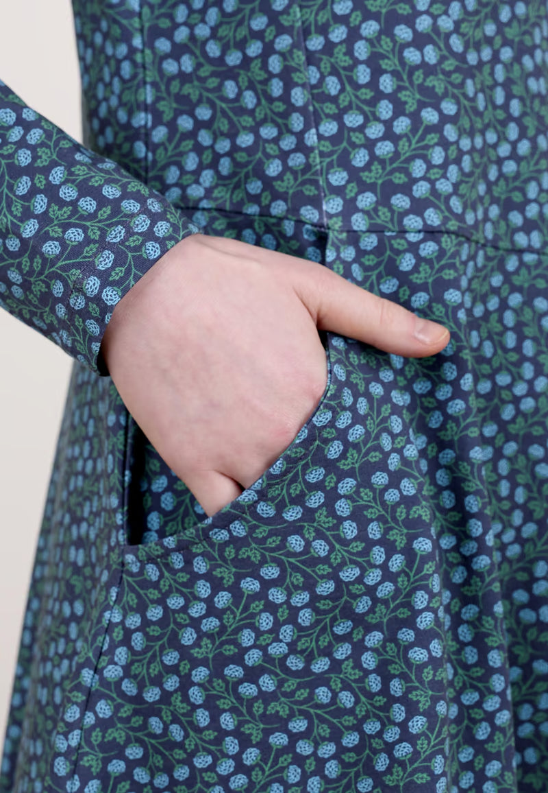 Scandic Kleid "Yvettina" blau/gemustert