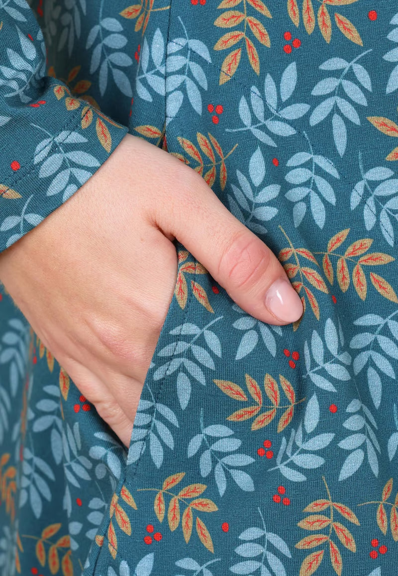 Scandic Shirt "Pittara Leaves" blau