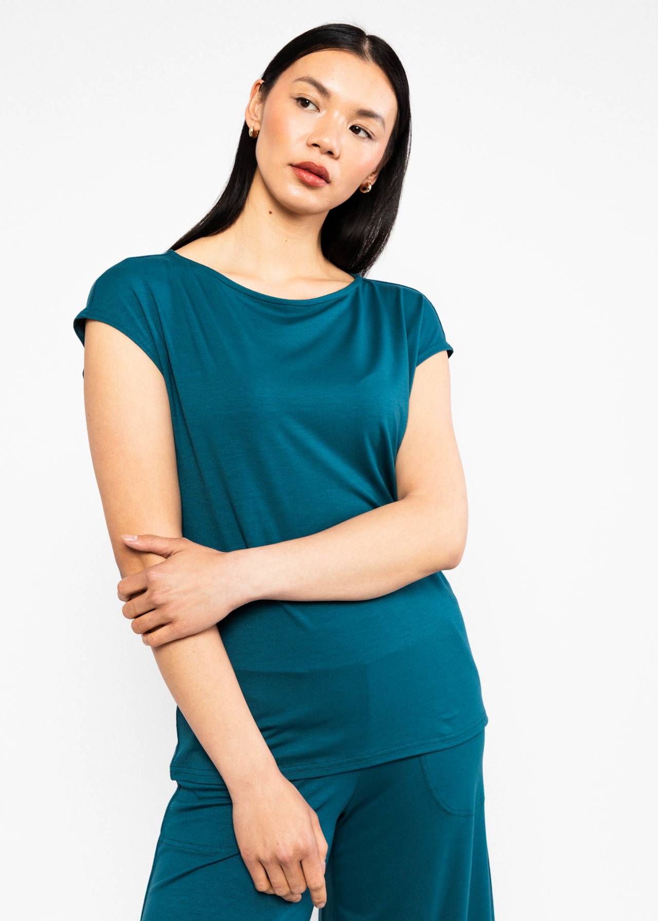 Blutsgeschwister T-Shirt "Breezy Flowgirl" blau