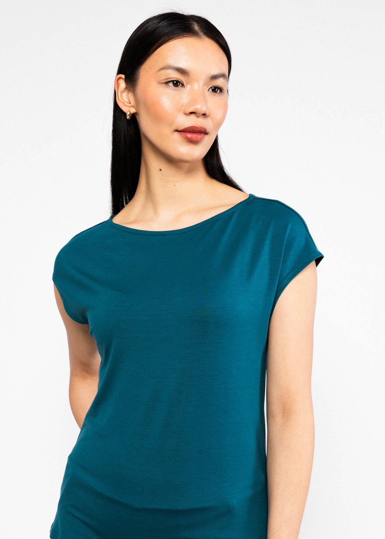 Blutsgeschwister T-Shirt "Breezy Flowgirl" blau