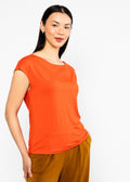 Blutsgeschwister Shirt "Breezy Flowgirl" orange