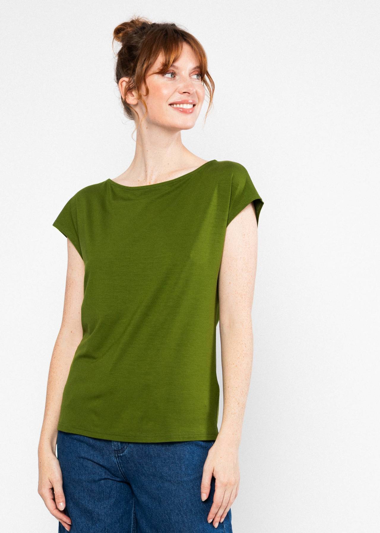 Blutsgeschwister T-Shirt "Breezy Flowgirl" grün