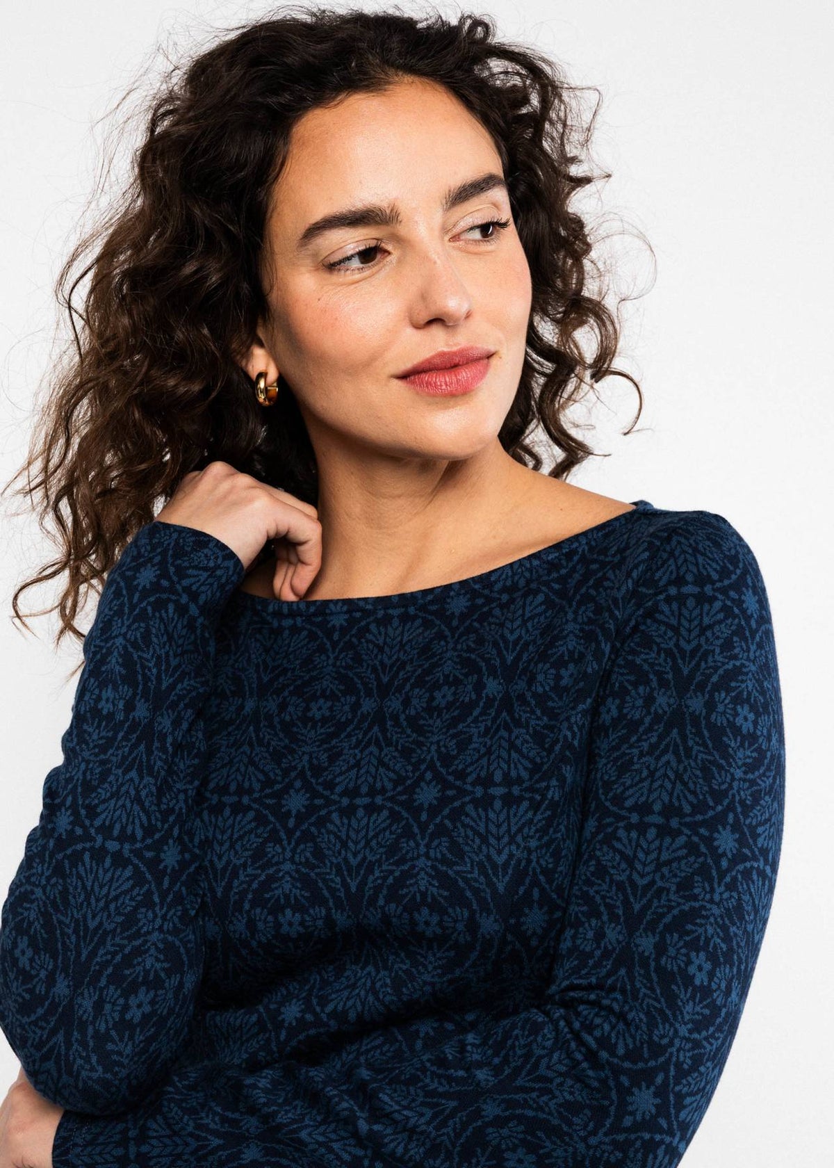 Blutsgeschwister Kleid "California Calling Untamed" blau/gemustert