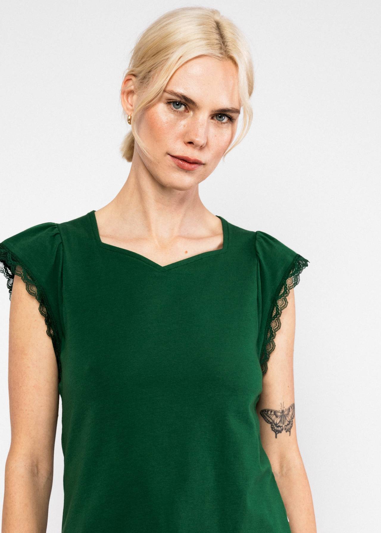 Blutsgeschwister Shirt "Charming Heart" grün