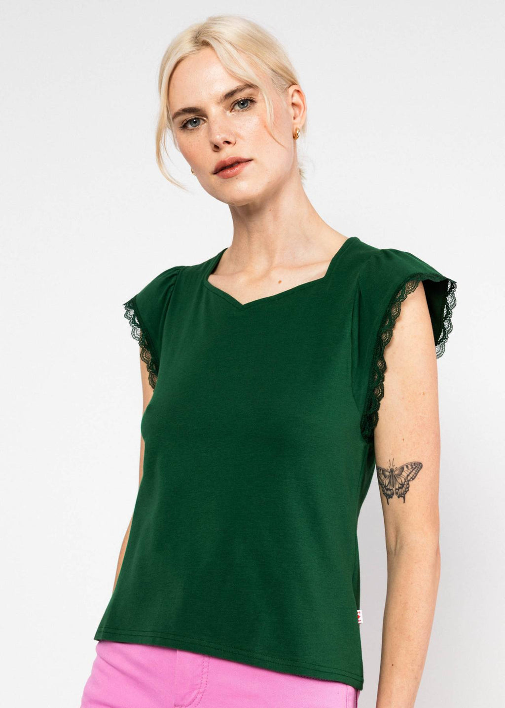 Blutsgeschwister Shirt "Charming Heart" grün