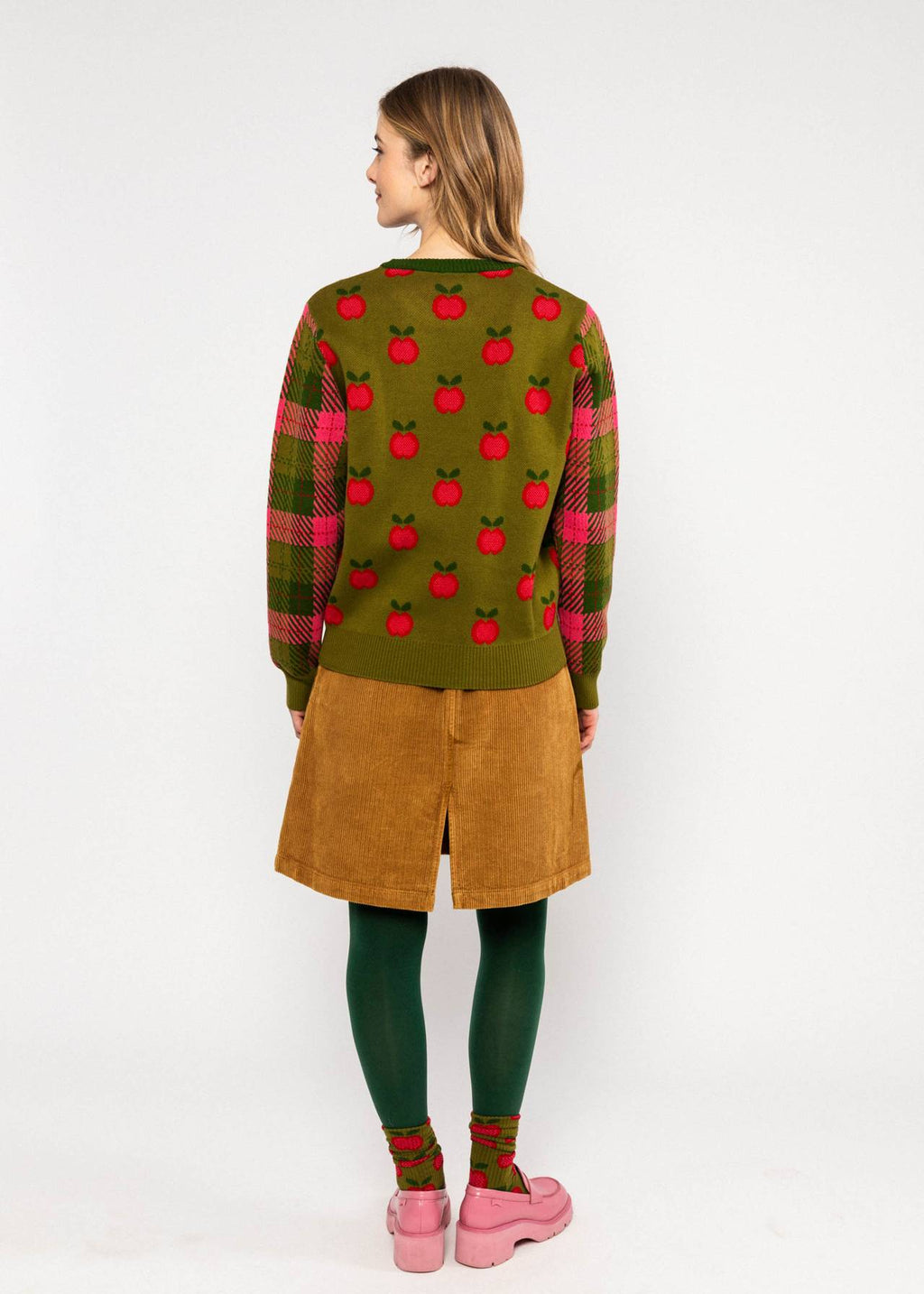 Blutsgeschwister Pullover "Cosy Storyteller" grün/Apfel