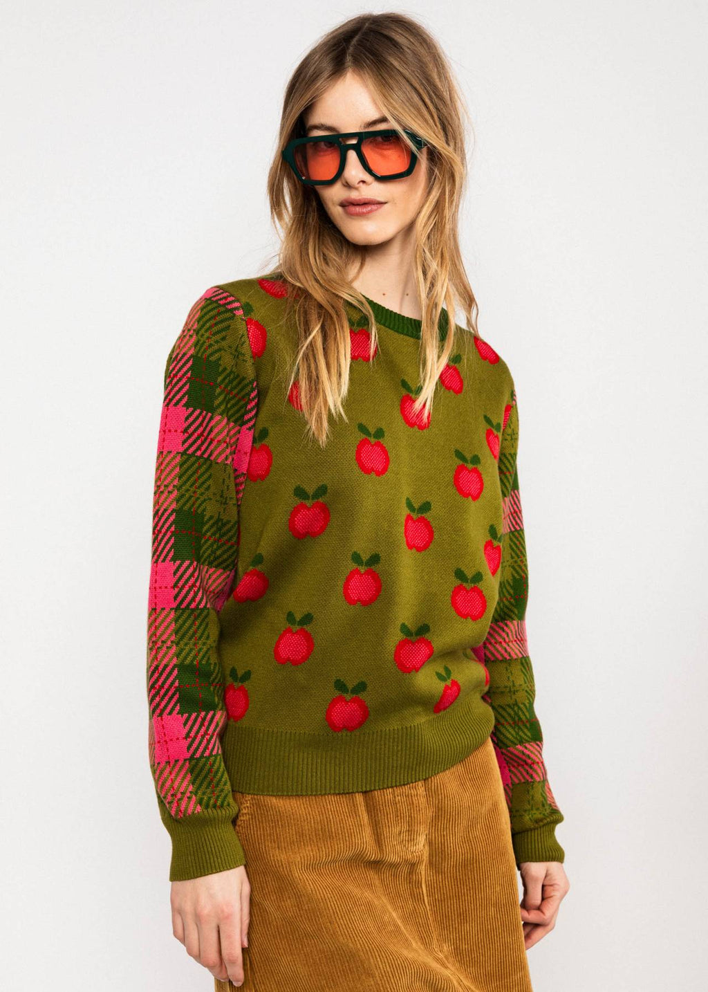 Blutsgeschwister Pullover "Cosy Storyteller" grün/Apfel