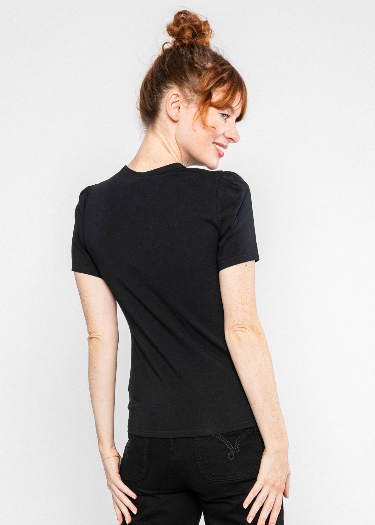 Blutsgeschwister T-Shirt "Criss Cross Coeur" schwarz
