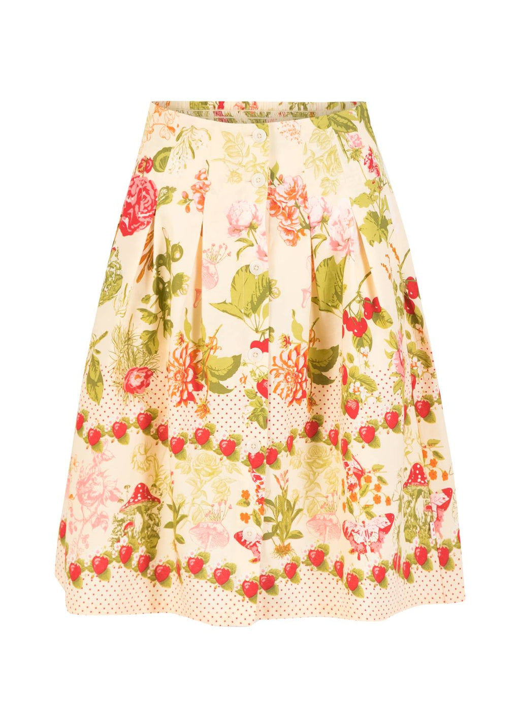 Blutsgeschwister Rock "Cuddly Sweetheart" beige/geblühmt