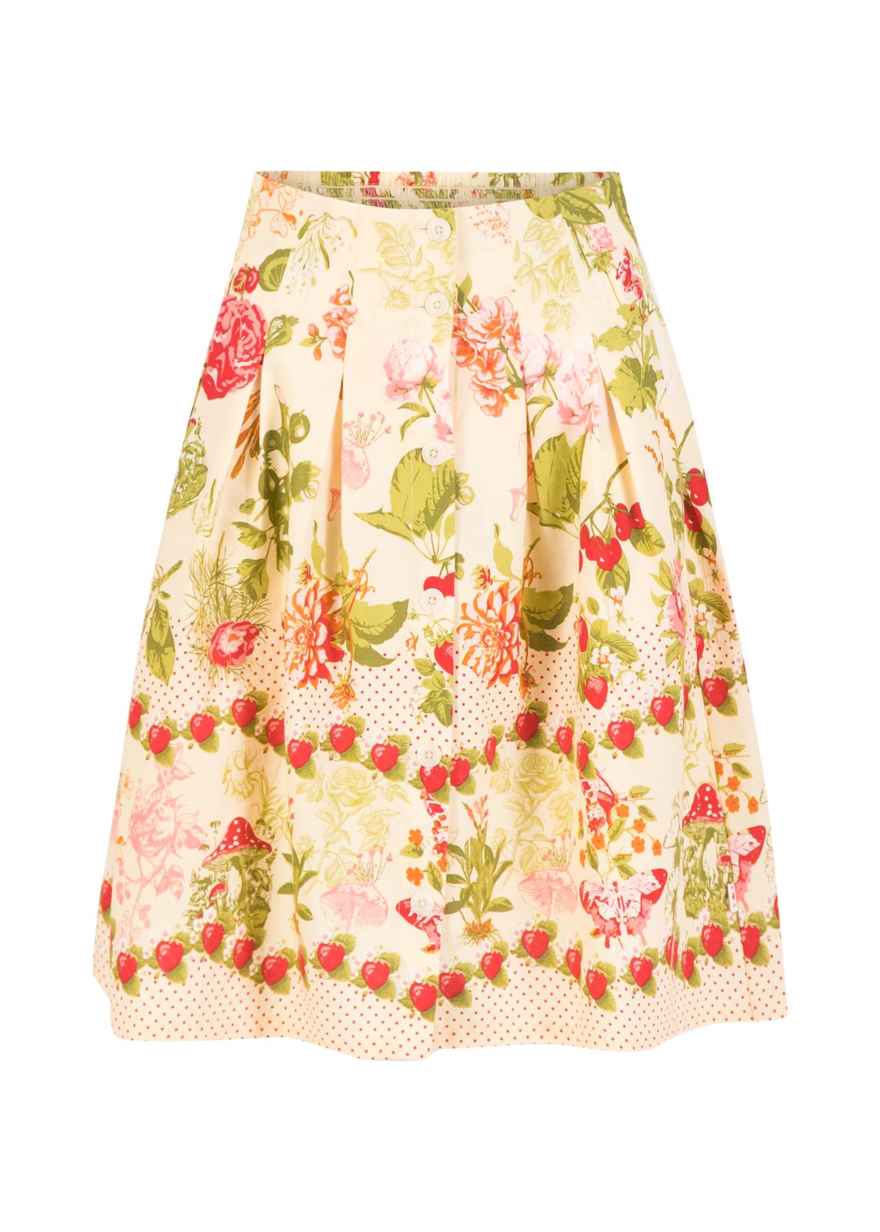 Blutsgeschwister Rock "Cuddly Sweetheart" beige/geblühmt