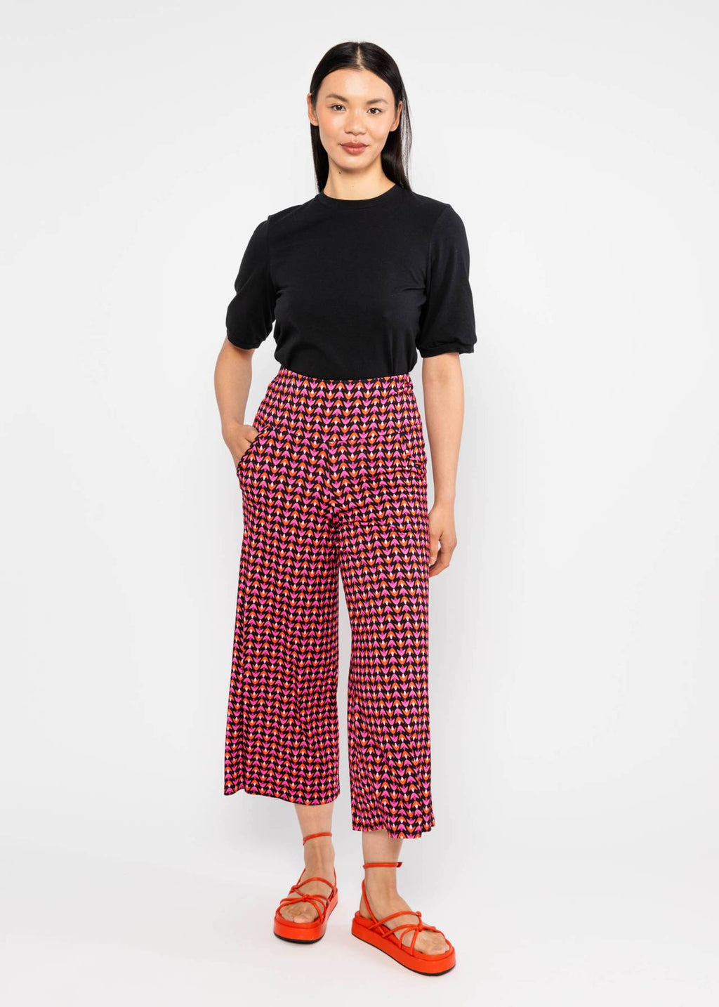 Blutsgeschwister Culotte "Cul de Berlin" lila/orange gemustert