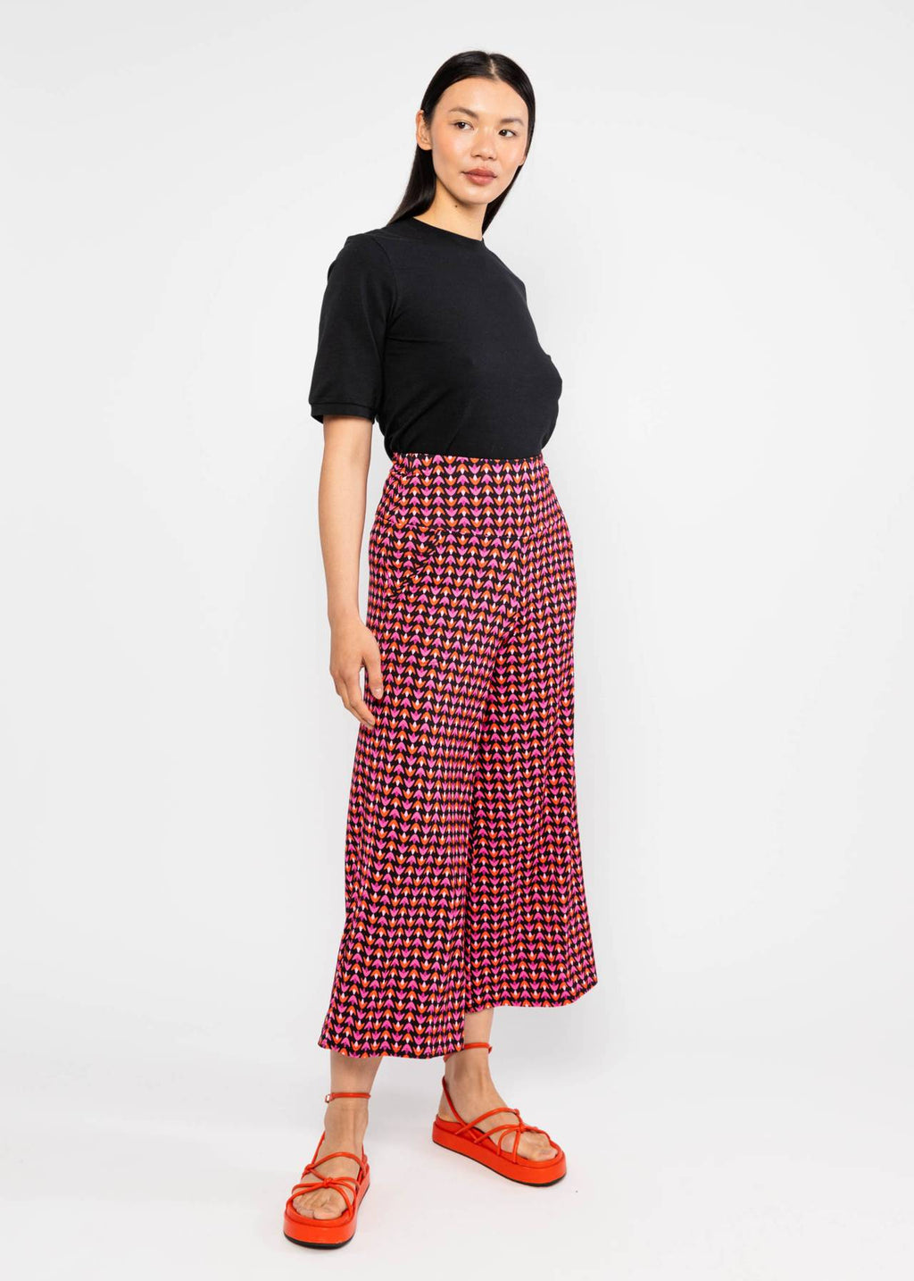 Blutsgeschwister Culotte "Cul de Berlin" lila/orange gemustert