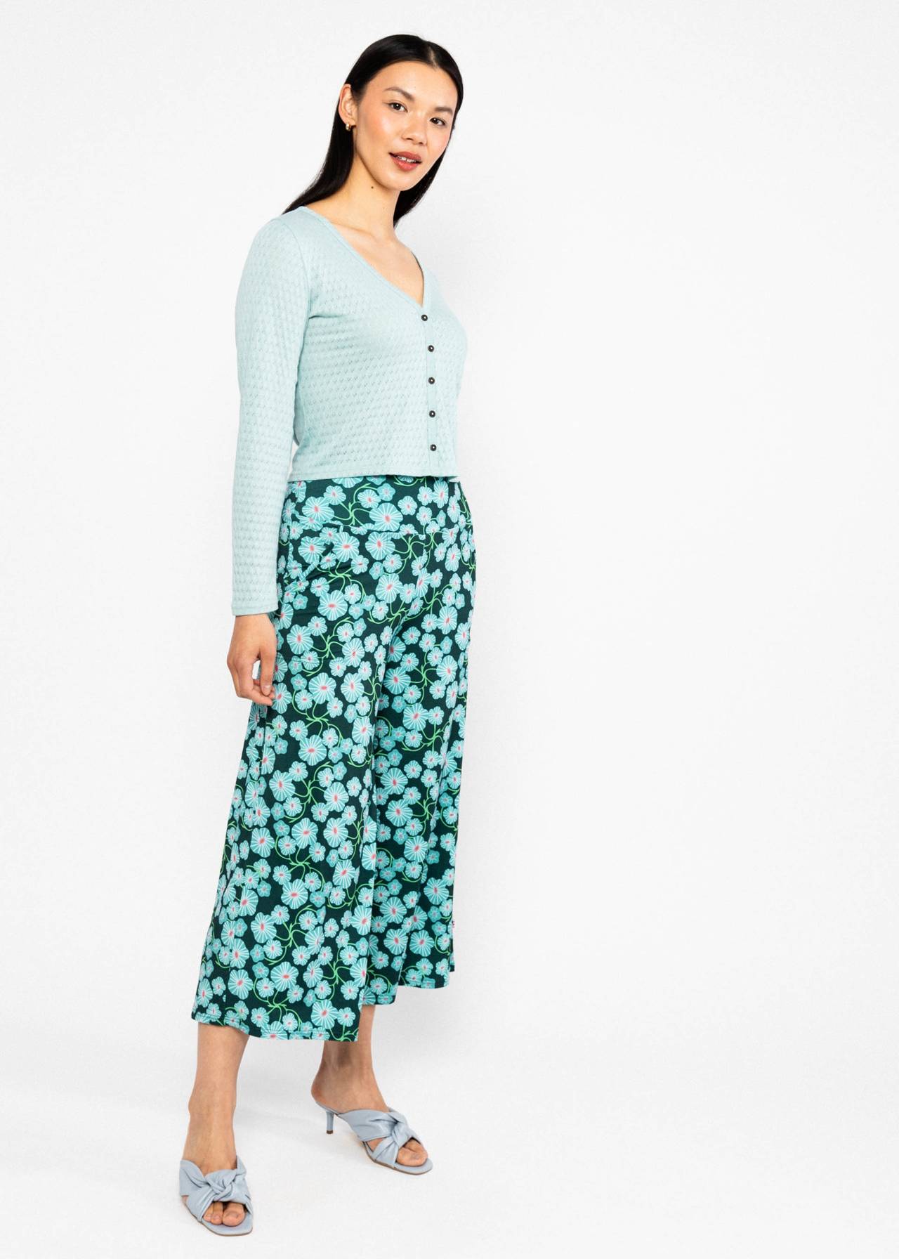 Blutsgeschwister Culotte "Cul de Berlin" blau/hellblau/grün geblümt