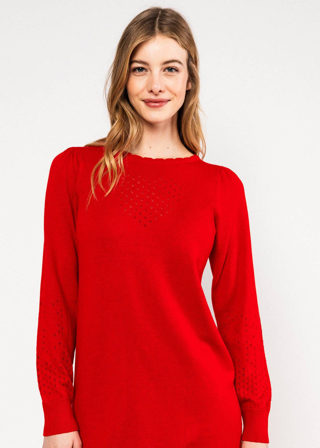 Blutsgeschwister Kleid aus Strick "Delicious Soul" rot