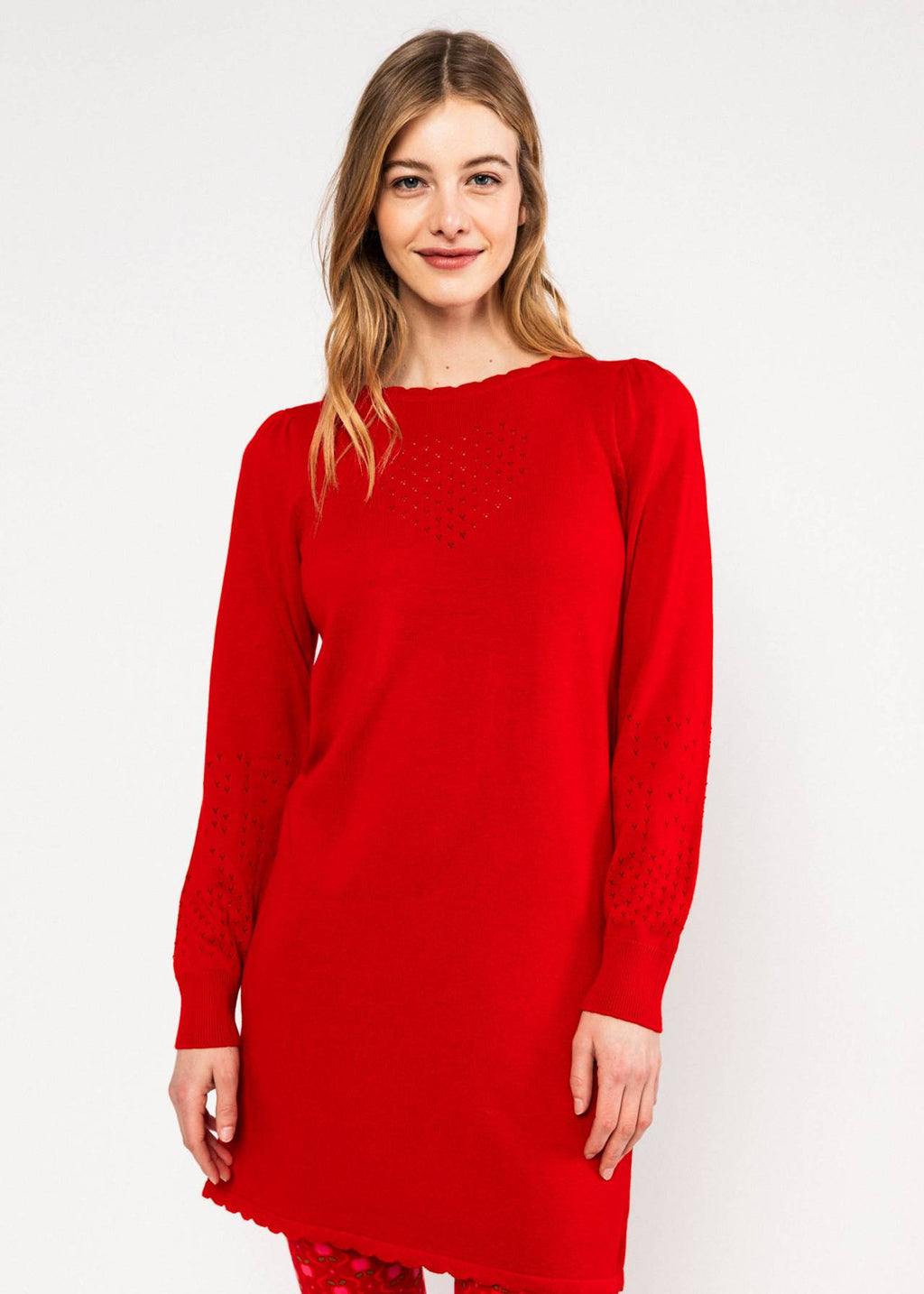 Blutsgeschwister Kleid aus Strick "Delicious Soul" rot