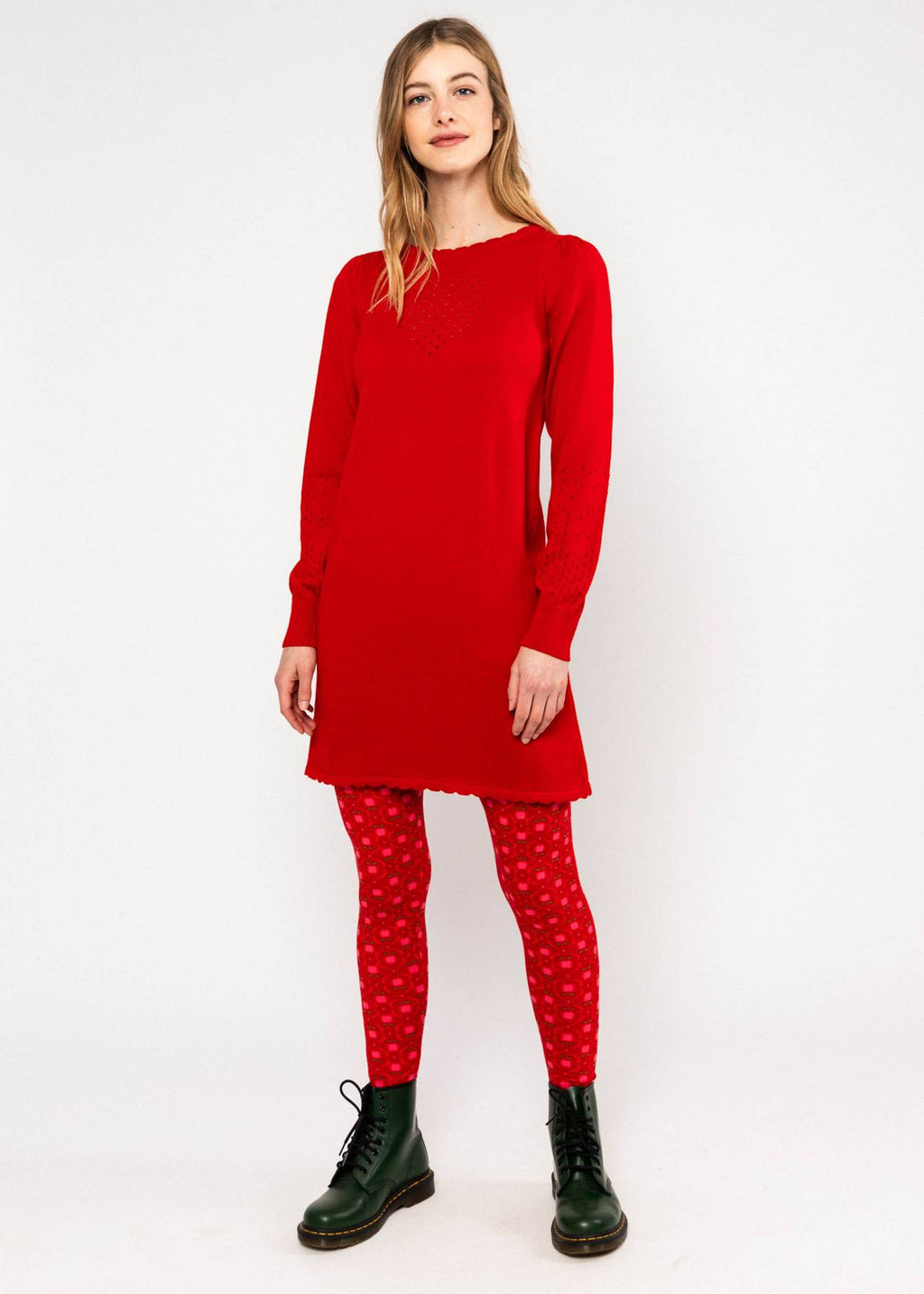 Blutsgeschwister Kleid aus Strick "Delicious Soul" rot