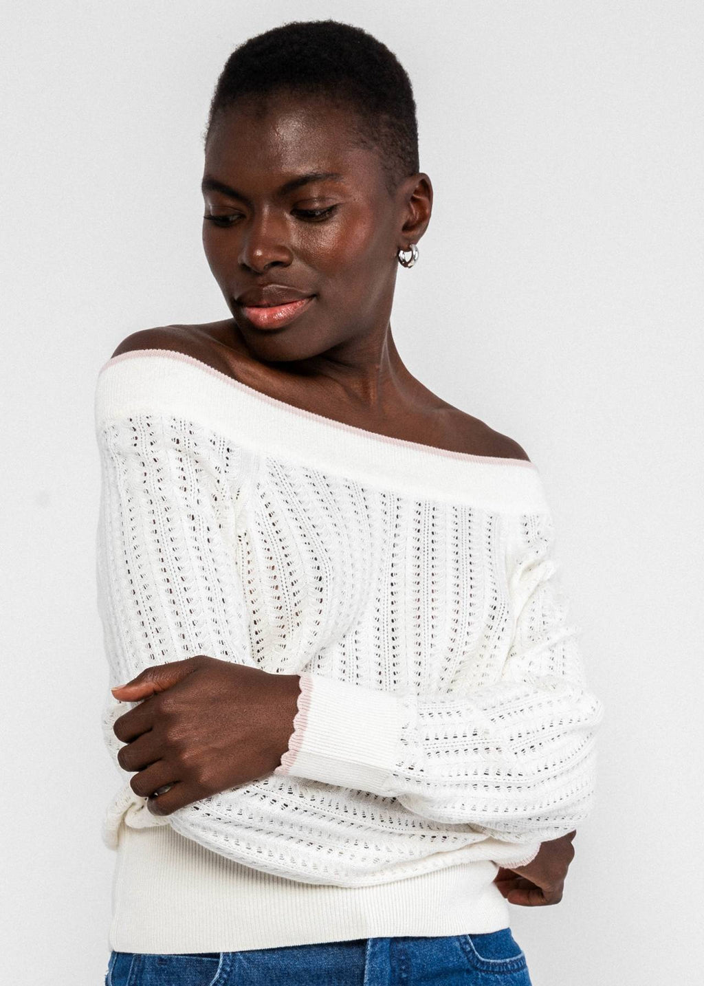 Blutsgeschwister Pullover aus Strick "Delicious Summer" weiß