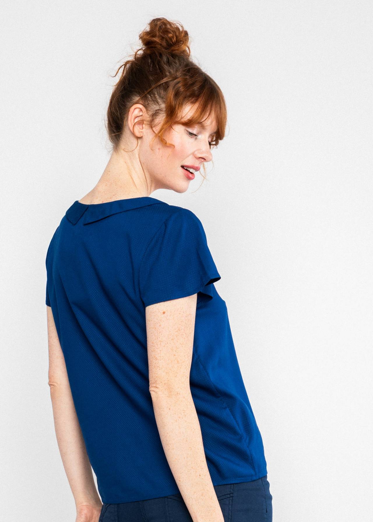 Blutsgeschwister Bluse "Feed the Birds" blau