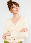 Blutsgeschwister Strickjacke "Filigree Cardymagic" creme/weiß