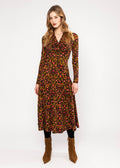 Blutsgeschwister Kleid "Hot Knot Shawl" braun/gemustert