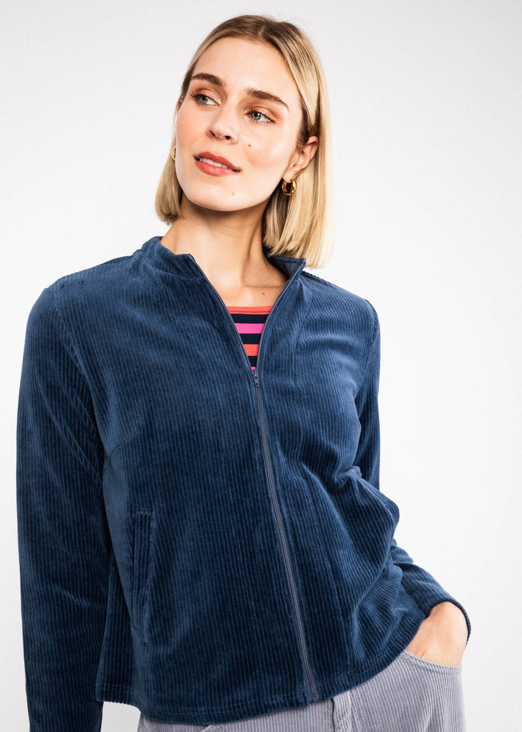 Blutsgeschwister Jacke "Jolly Zip up" Blau