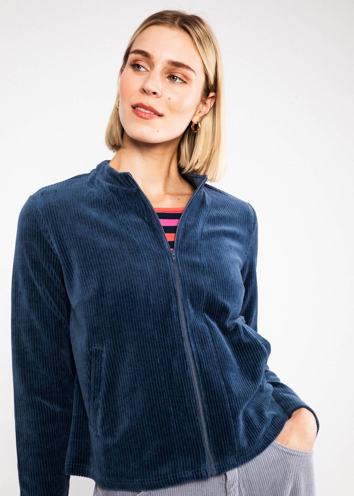 Blutsgeschwister Jacke "Jolly Zip up" Blau