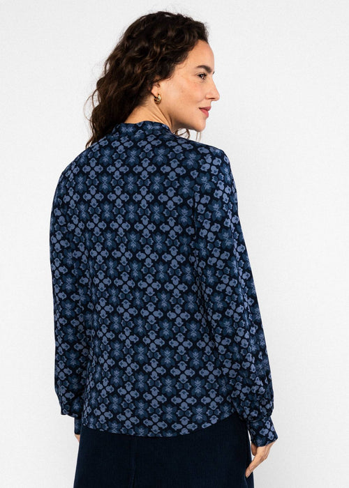 Blutsgeschwister Bluse "L'Odelette pour Helma" blau/gemustert