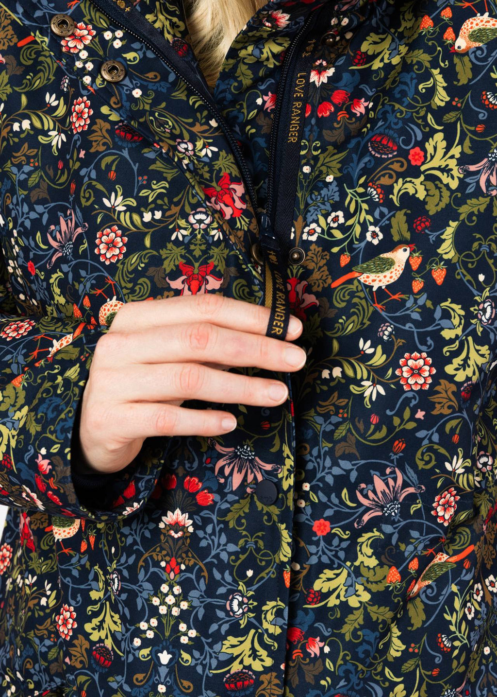 Blutsgeschwister Jacke "Parka Love Ranger" blau/Blumen