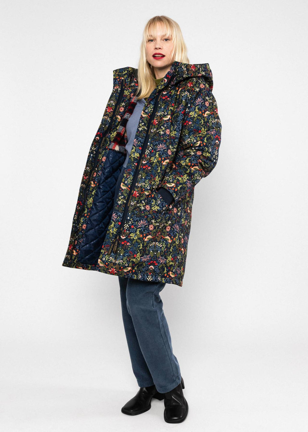 Blutsgeschwister Jacke "Parka Love Ranger" blau/Blumen