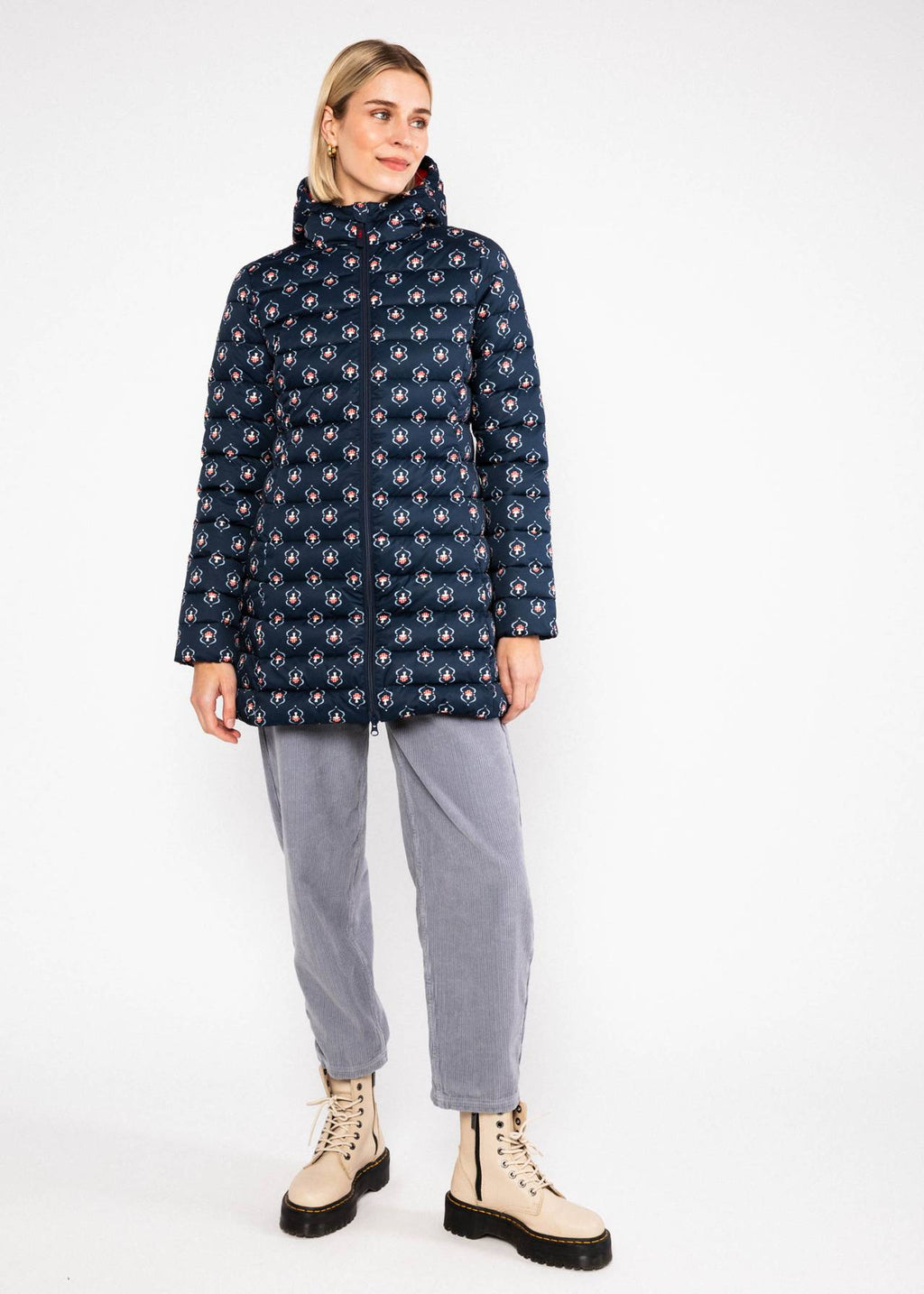 Blutsgeschwister Jacke "No Down Queen" blau/muster