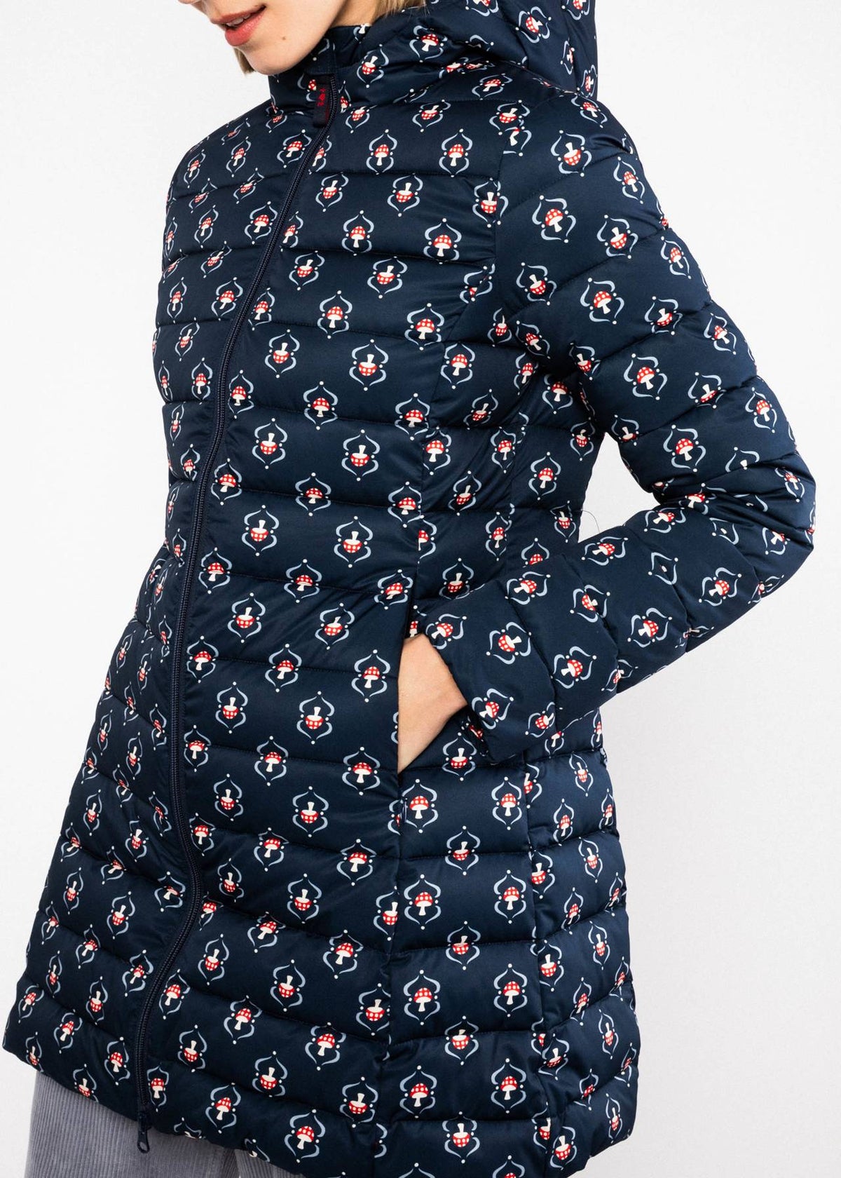 Blutsgeschwister Jacke "No Down Queen" blau/muster
