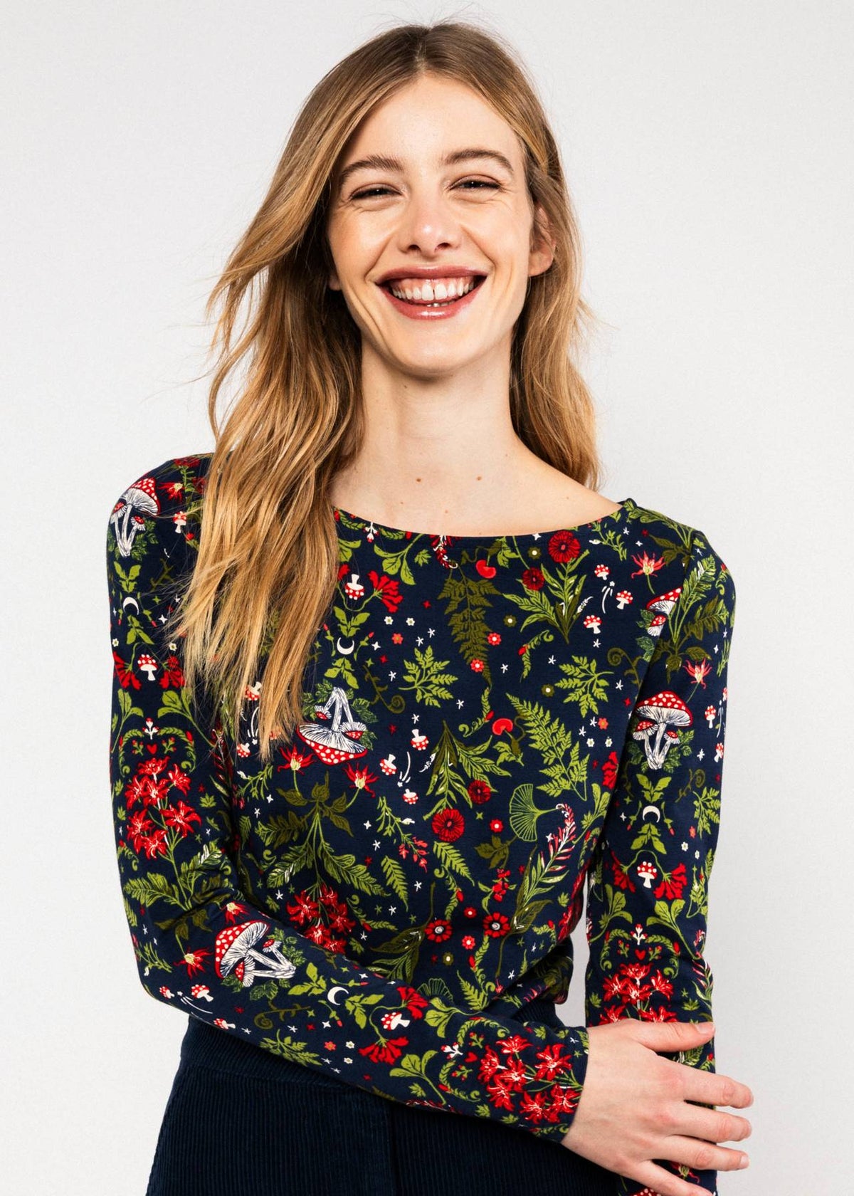 Blutsgeschwister Shirt "Oh Marine" blau/gemustert