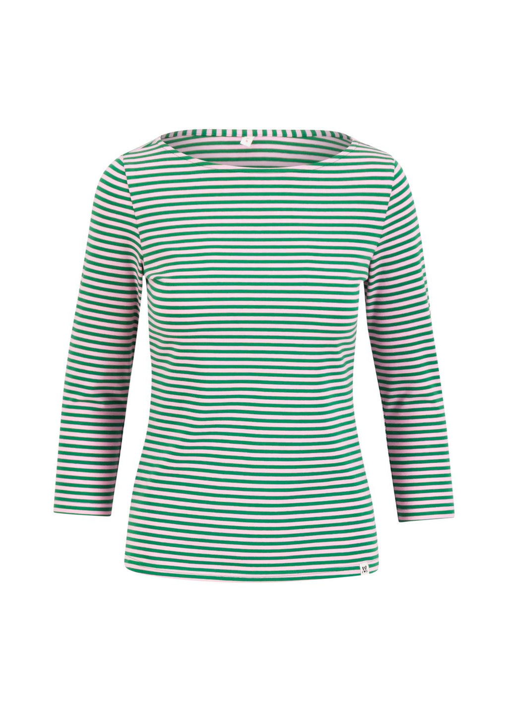 Blutsgeschwister Shirt "Oh Marine" grün/rosa gestreift