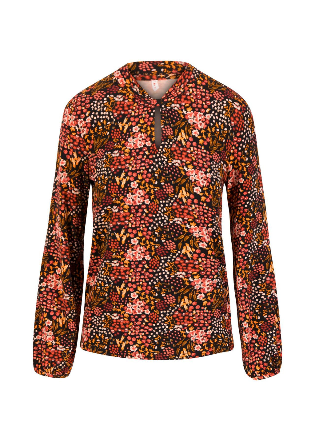 Blutsgeschwister Shirt "Oh my Knot" rot/schwarz geblümt