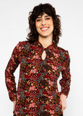 Blutsgeschwister Shirt "Oh my Knot" rot/schwarz geblümt