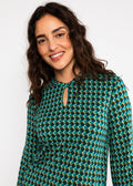 Blutsgeschwister Shirt "Oh my Knot" türkis/gemustert