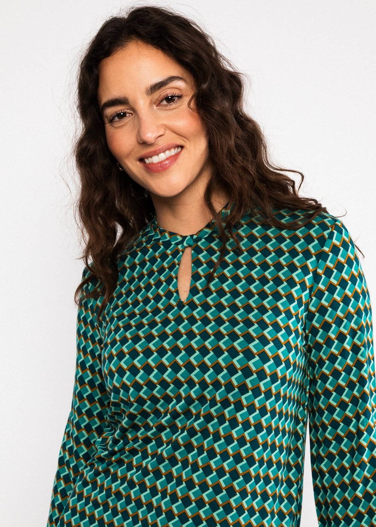 Blutsgeschwister Shirt "Oh my Knot" türkis/gemustert