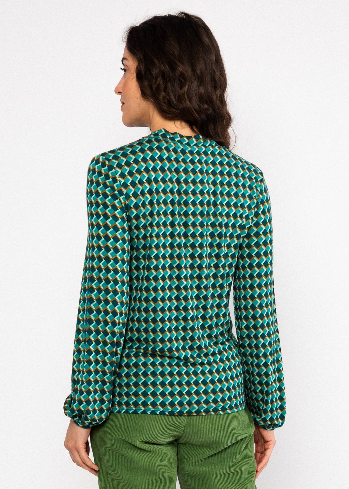 Blutsgeschwister Shirt "Oh my Knot" türkis/gemustert