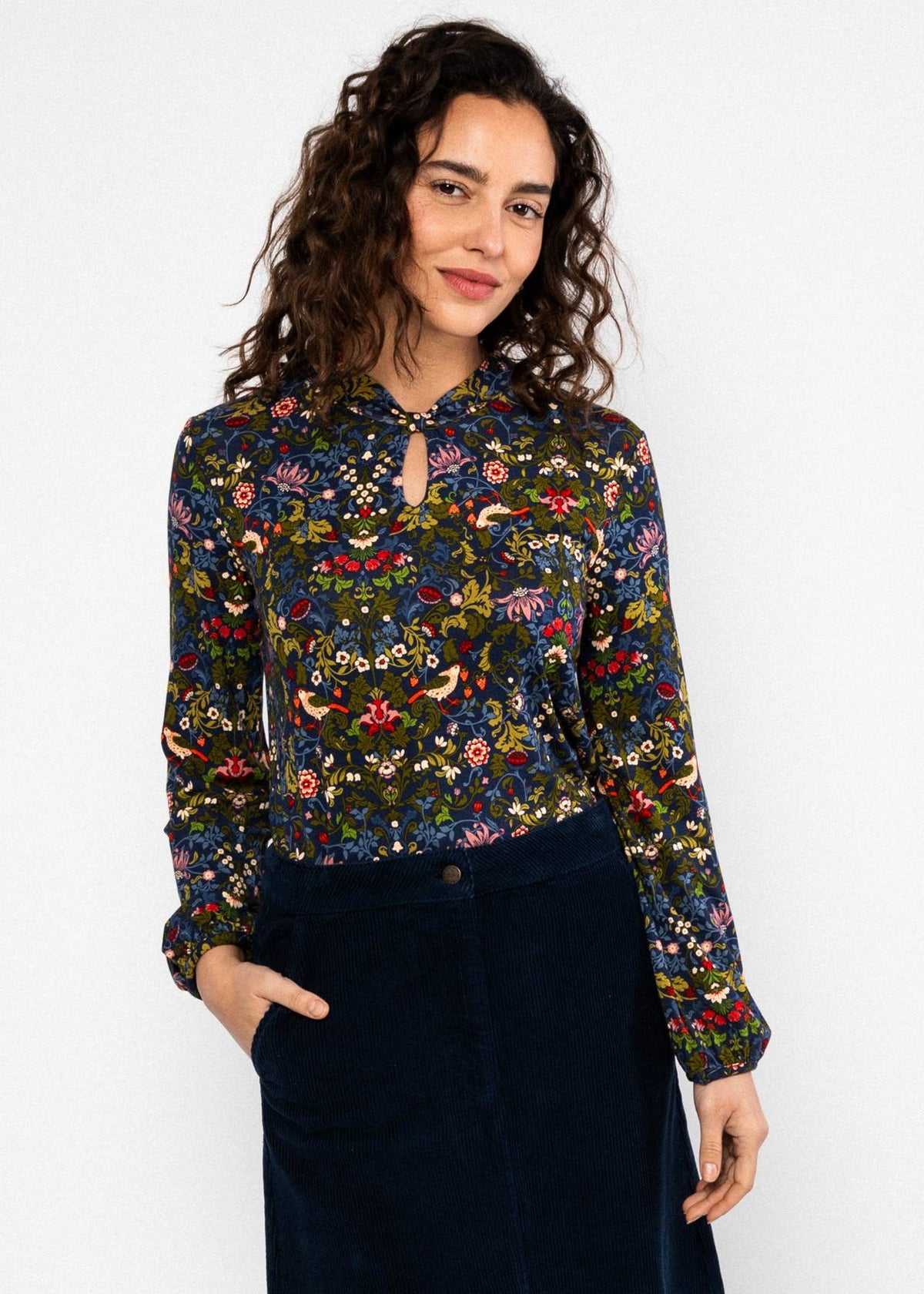 Blutsgeschwister Shirt "Oh my Knot" blau/bunt gemustert